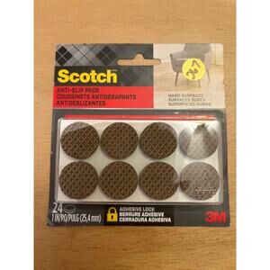 New Scotch 24pk Gripping Pads 1” Light Brown Anti Scratch Felt Floor Protectors
